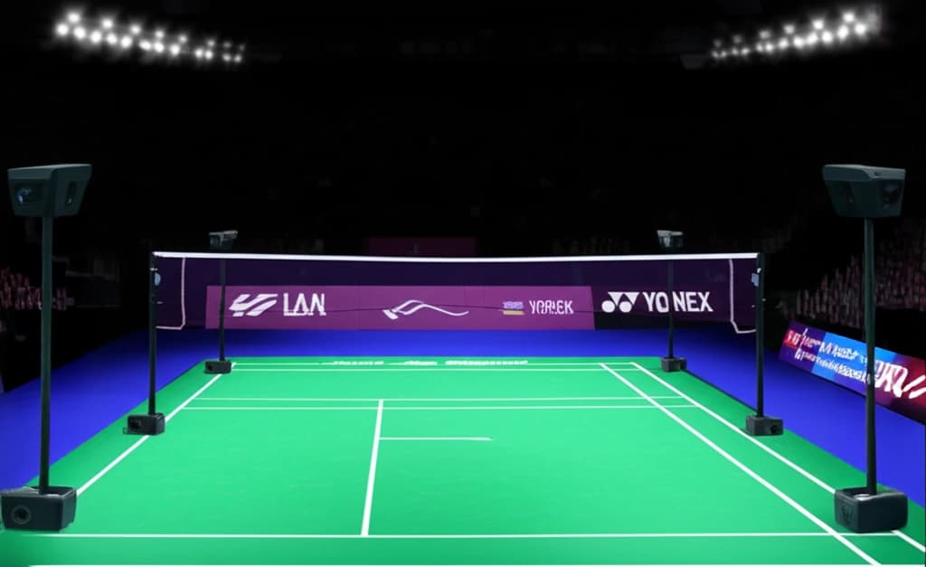 Badminton court overview